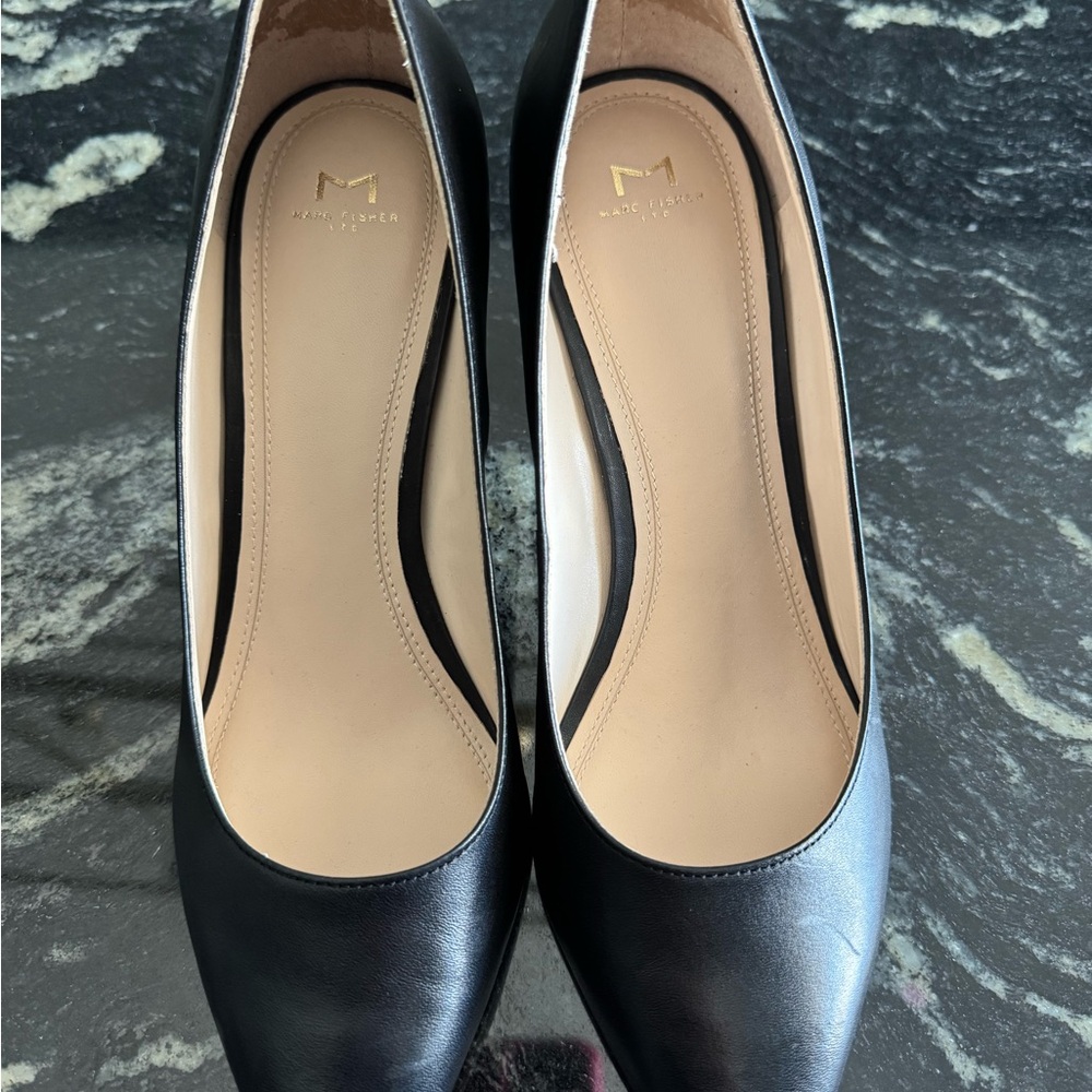 Marc Fisher, black pumps, block heel